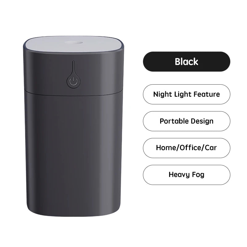 Aroma Diffuser for Essential Oils – 400ml Ultrasonic Cool Mist Humidifier & Night Light