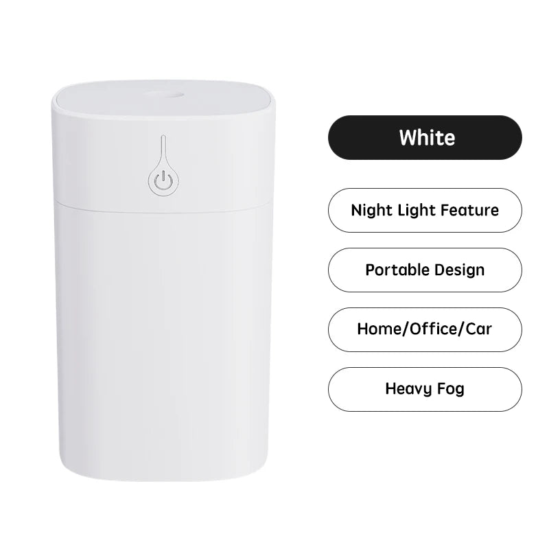 Aroma Diffuser for Essential Oils – 400ml Ultrasonic Cool Mist Humidifier & Night Light