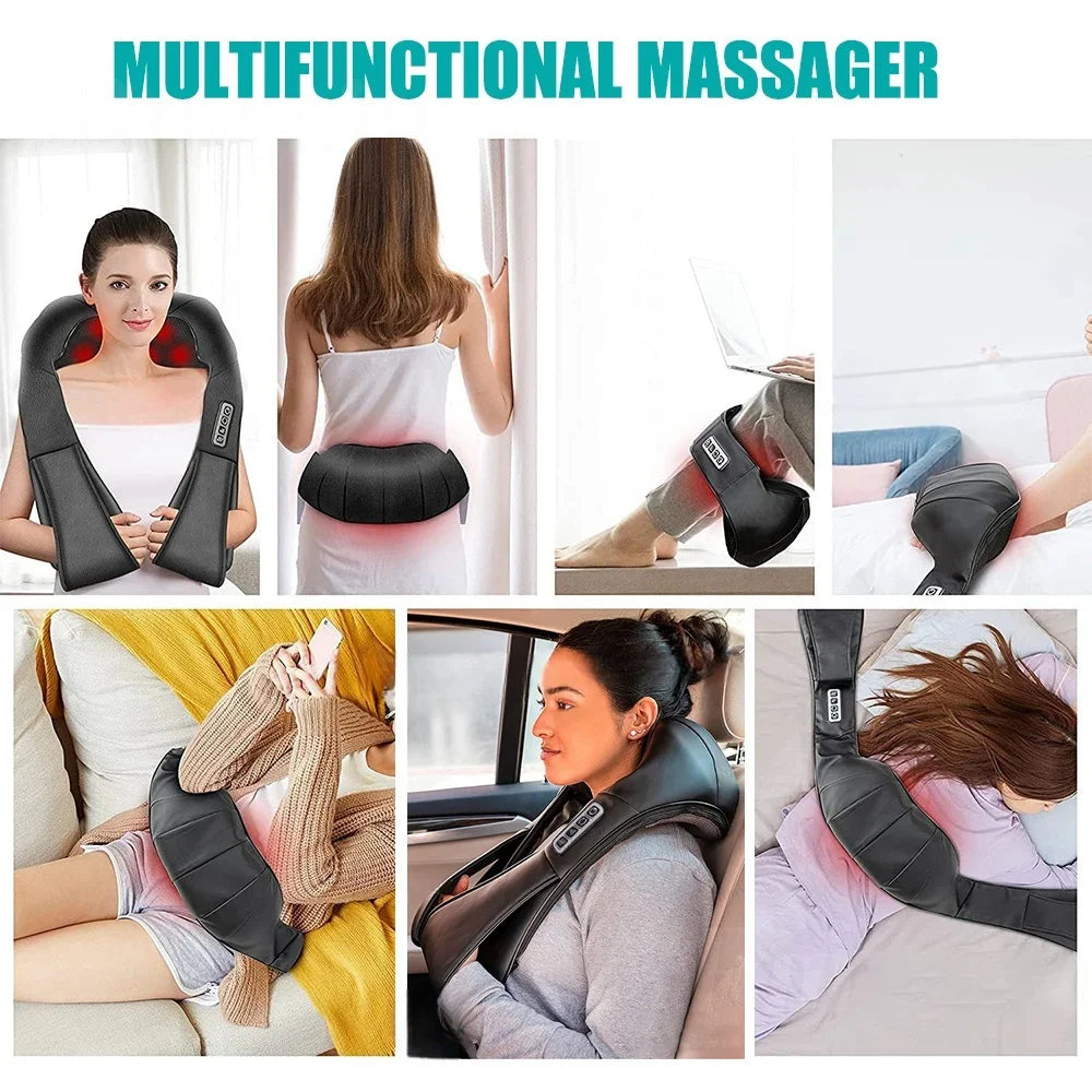 Shiatsu Neck & Shoulder Massager with Heat – Deep Tissue Relief