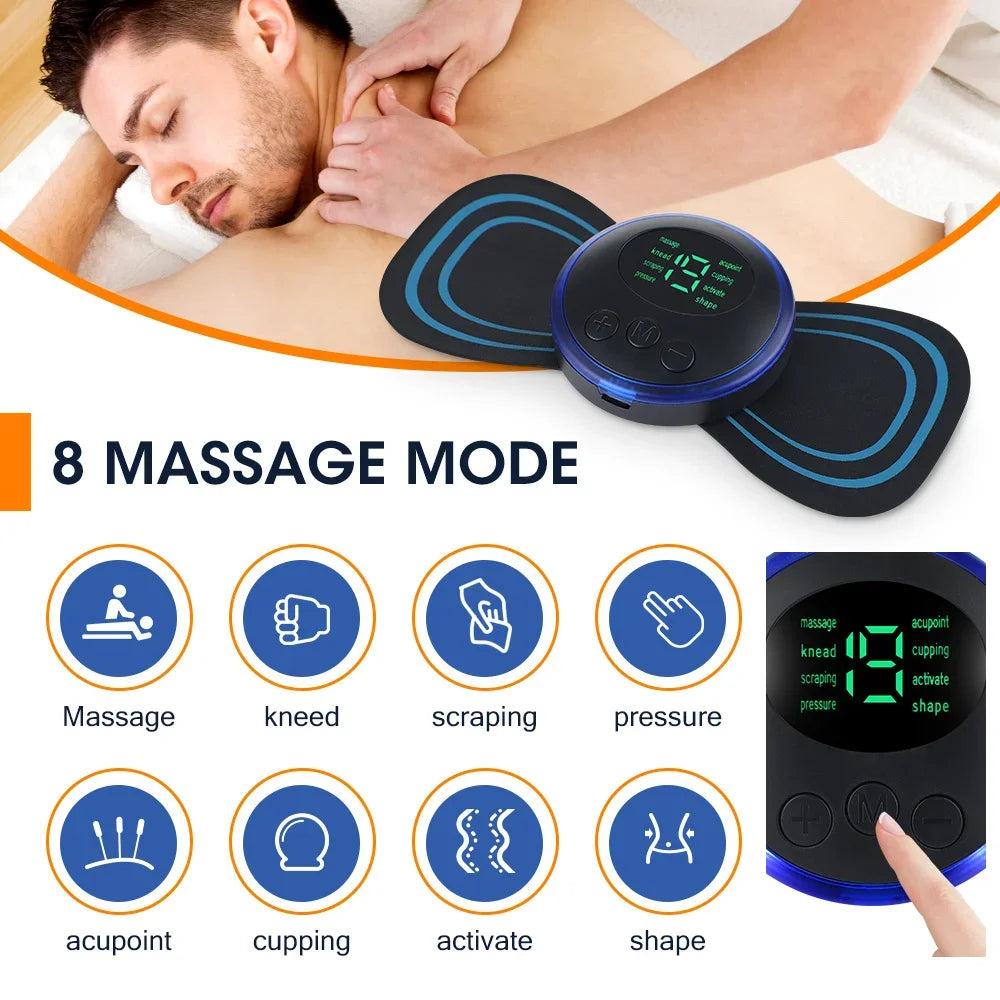 Portable EMS Neck Massager – Low Frequency Muscle Stimulator for Pain Relief & Recovery