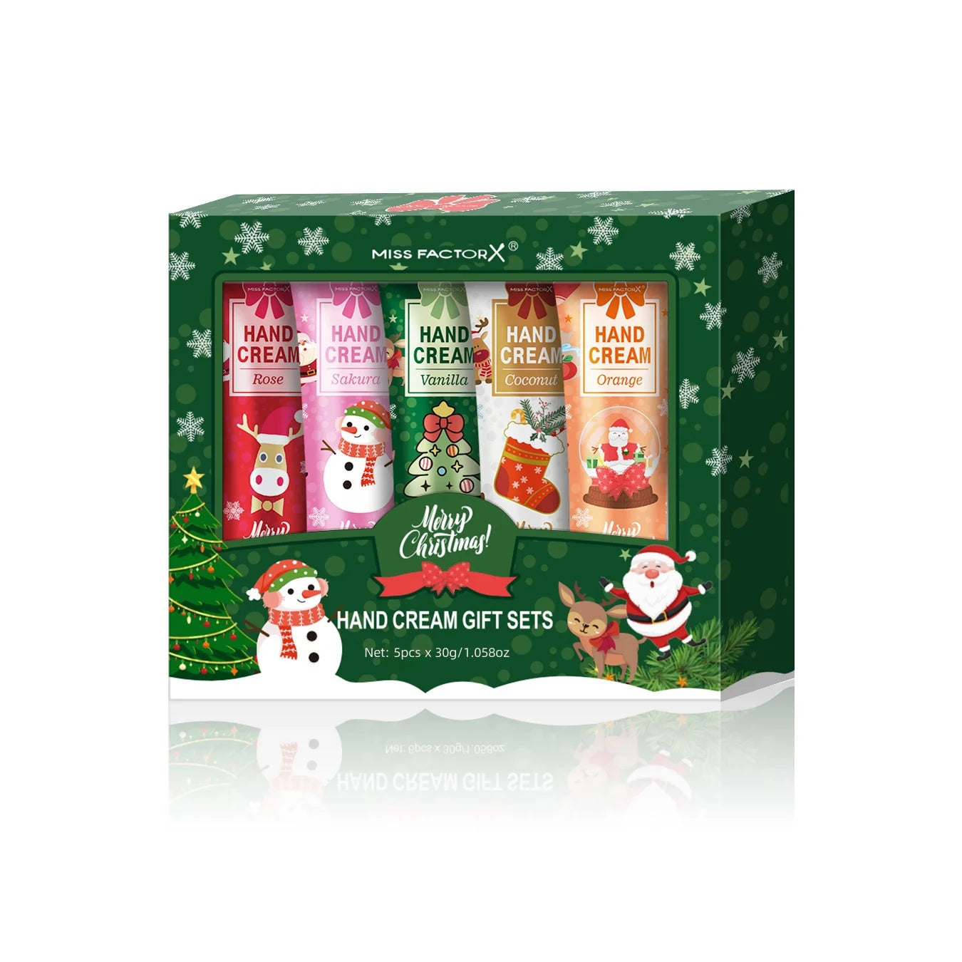 Christmas Hand Cream Set – 5 Pack Moisturizing Travel Gift for Women | Melloo