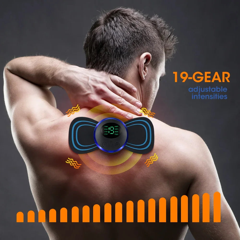 Portable EMS Neck Massager – Low Frequency Muscle Stimulator for Pain Relief & Recovery