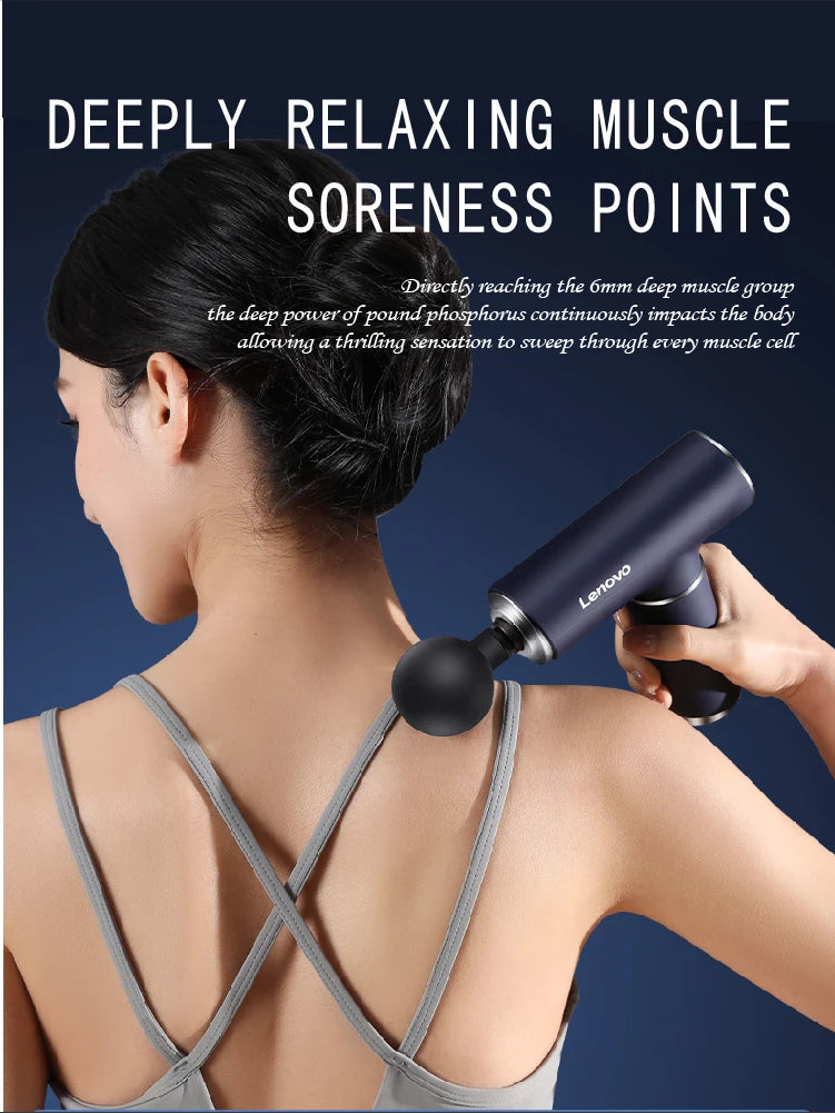 Lenovo Massage Gun Deep Tissue – Portable Percussion Massager for Pain Relief