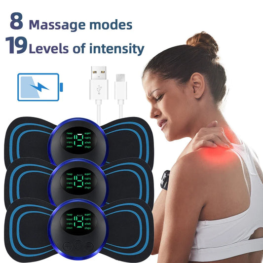 Portable EMS Neck Massager – Low Frequency Muscle Stimulator for Pain Relief & Recovery