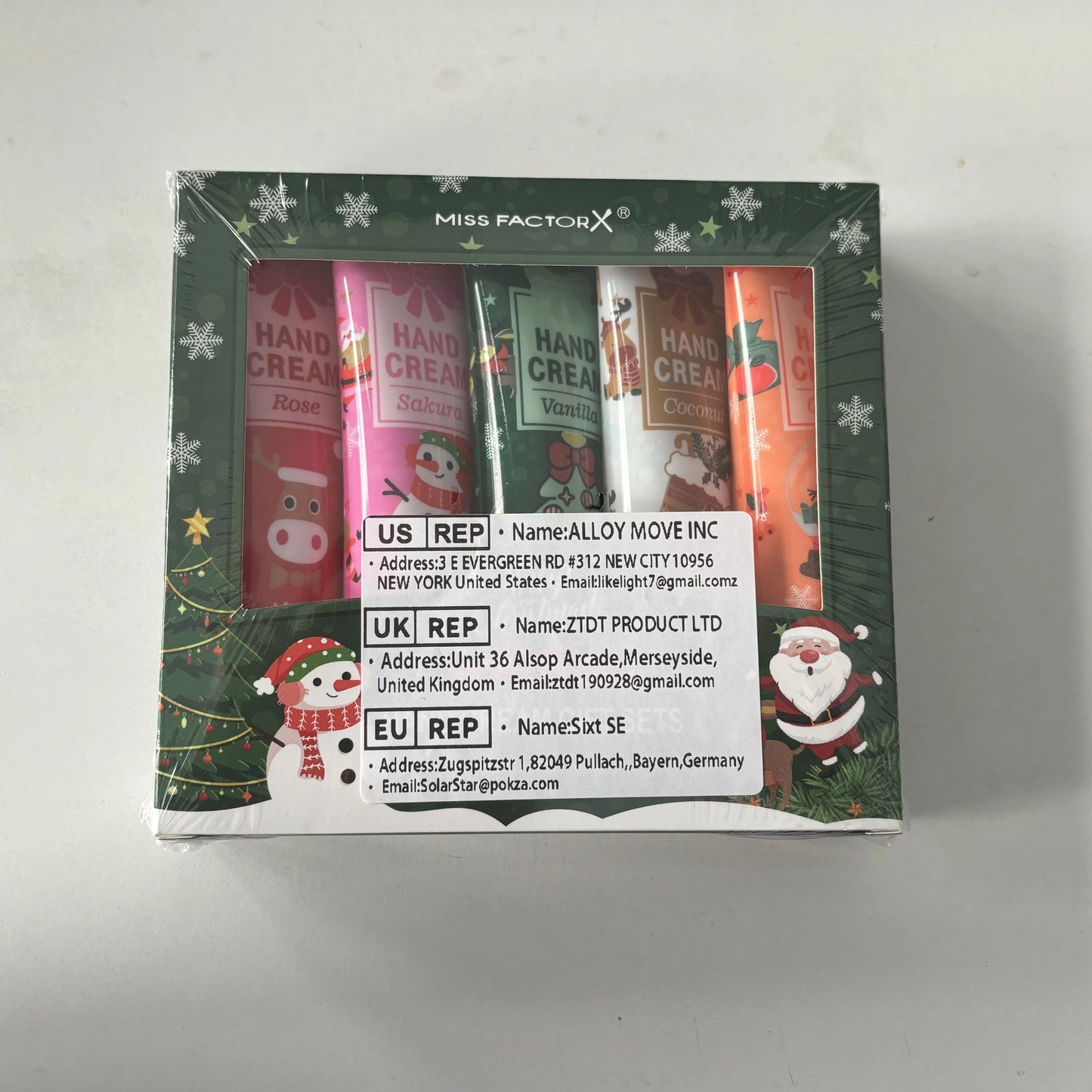 Christmas Hand Cream Set – 5 Pack Moisturizing Travel Gift for Women | Melloo