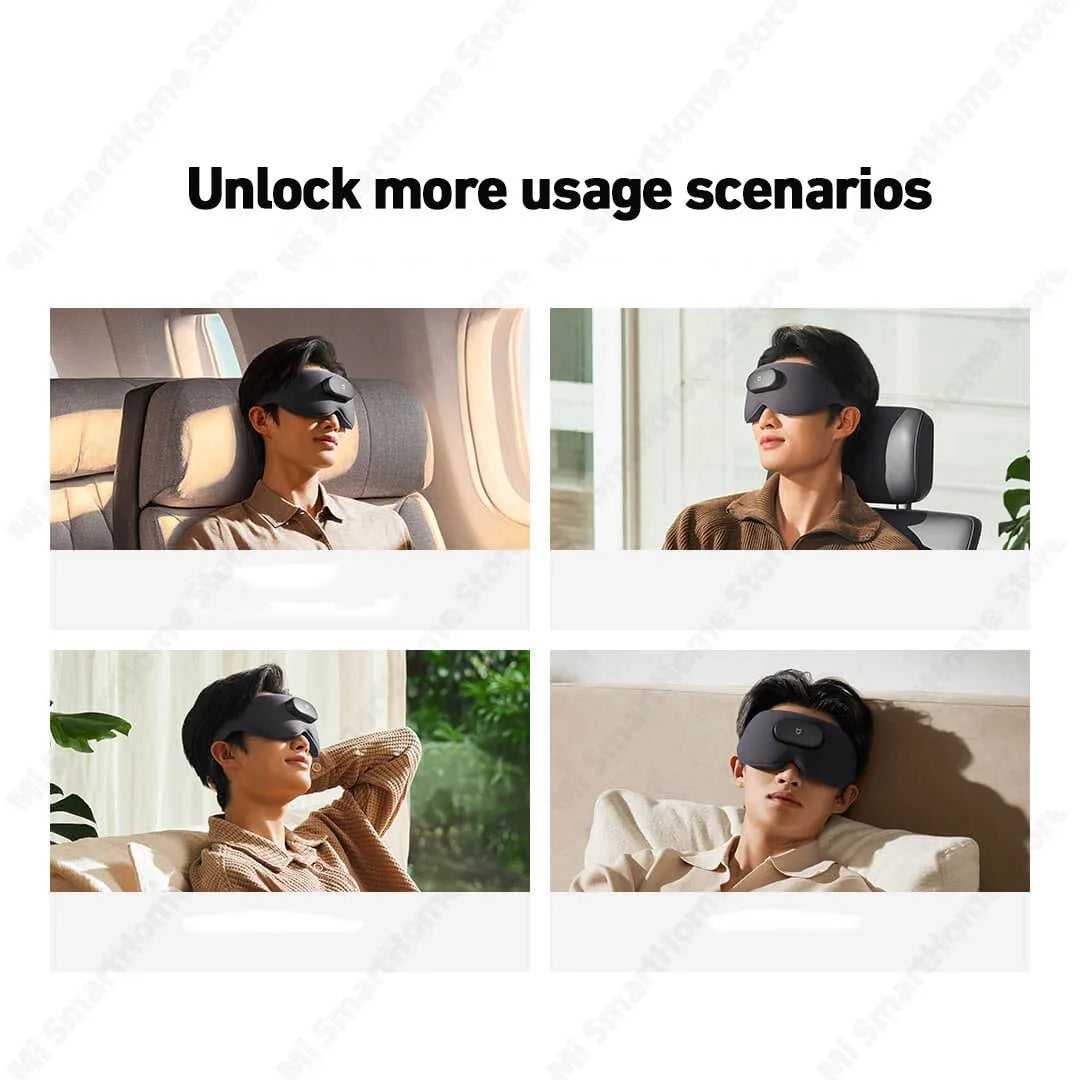 Xiaomi Mi Smart Massage Eye Mask, Eye Massager with Heat and Bluetooth Music – Wireless Compression Mask for Eye Strain & Headache Relief