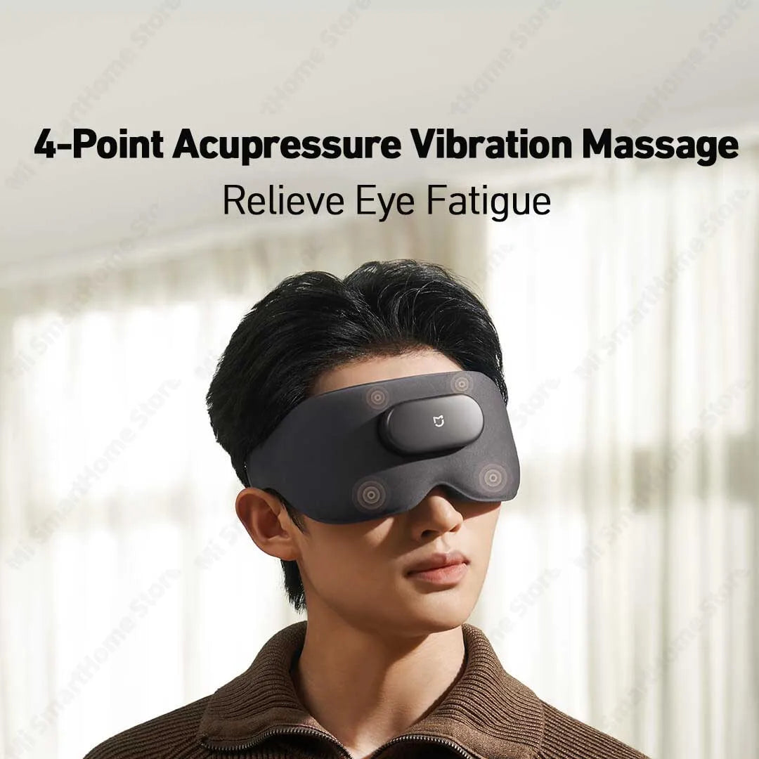 Xiaomi Mi Smart Massage Eye Mask, Eye Massager with Heat and Bluetooth Music – Wireless Compression Mask for Eye Strain & Headache Relief