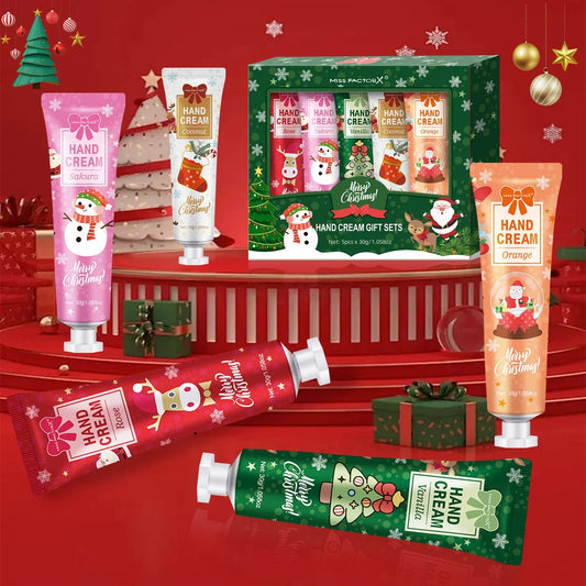 Christmas Hand Cream Set – 5 Pack Moisturizing Travel Gift for Women | Melloo