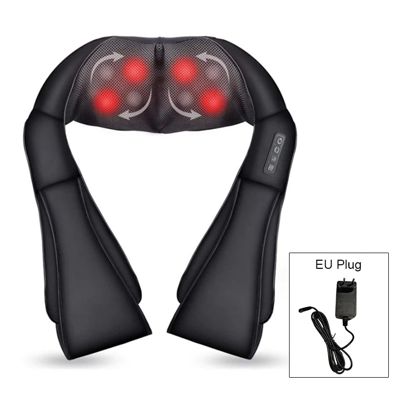 Shiatsu Neck & Shoulder Massager with Heat – Deep Tissue Relief