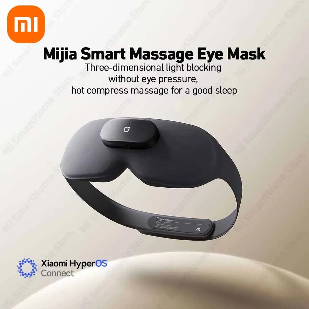 Xiaomi Mi Smart Massage Eye Mask, Eye Massager with Heat and Bluetooth Music – Wireless Compression Mask for Eye Strain & Headache Relief