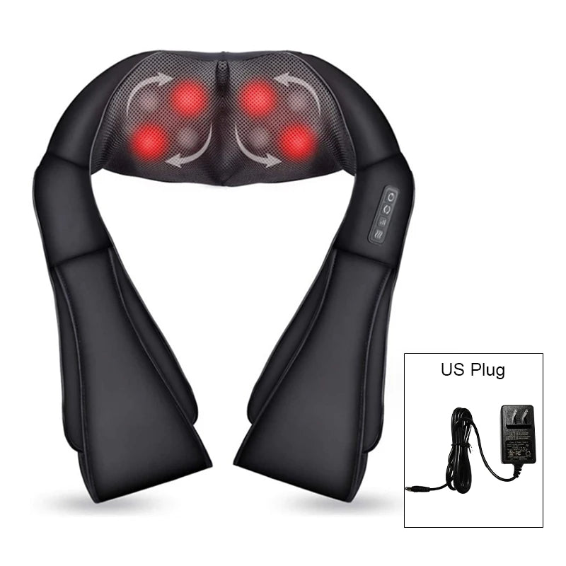 Shiatsu Neck & Shoulder Massager with Heat – Deep Tissue Relief
